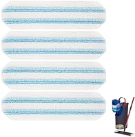4 Stück Mikrofaser-Wischtücher Ersatz für Vileda H2PrO und O-Cedar H2PrO Flachmopp-Ersatzteile, waschbare und wiederverwendbare Wischpads