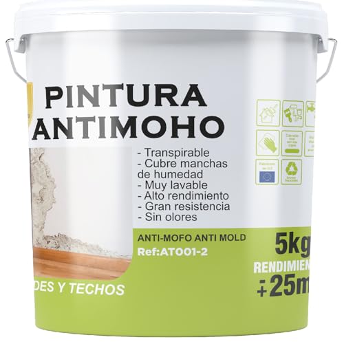 SPSIL Pintura Antimoho Previene la aparición de Idel para cocina baño garaje Uso Interior/Exterior