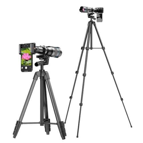 Image of APEXEL 60X HD Telephoto Lens for Most Smartphones, All-in-One Kit with Tripod & Bluetooth Remote, High-Power Lens for Long-Distance Photography