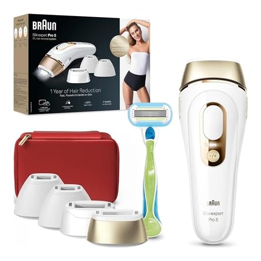 Braun IPL Silk·expert Pro 5, ontharing voor thuis, met opbergtas, Venus scheerapparaat, 4 opzetstukken, PL5382