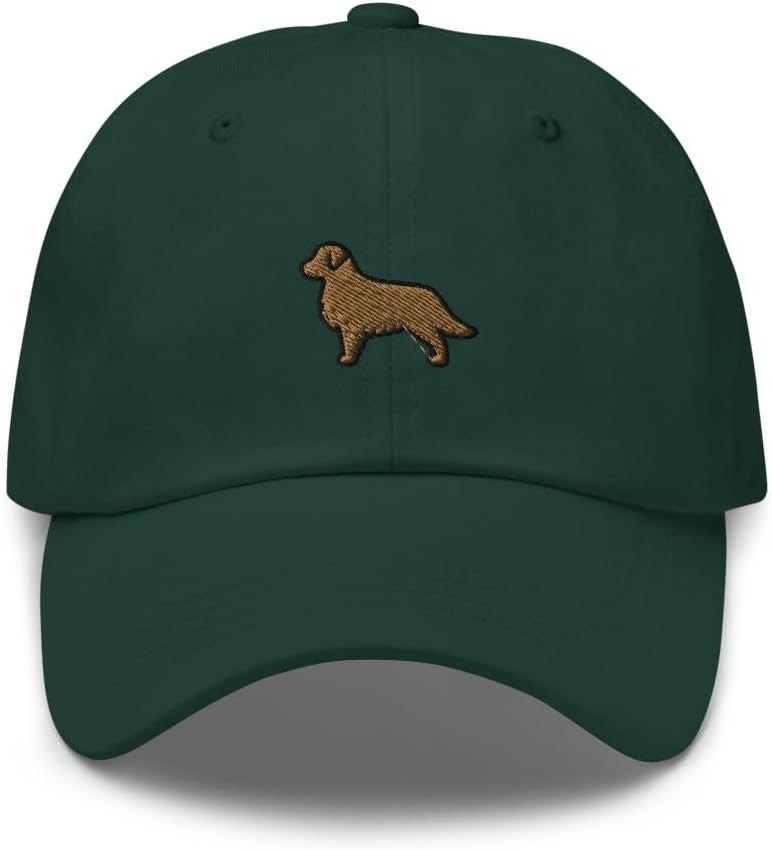 Golden Retriever Dog Embroidered Baseball Cap Cotton Adjustable Dad Hat