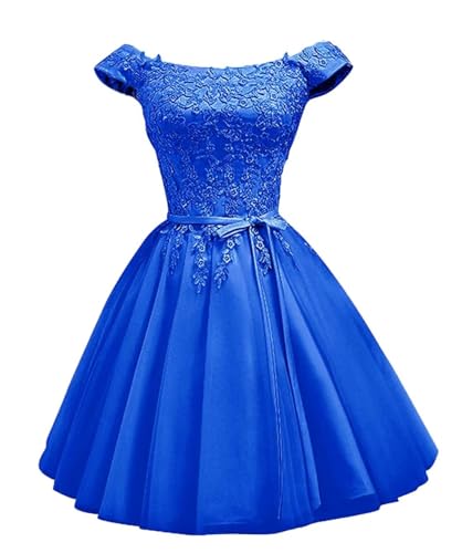 Image of Asulla Short Prom Dresses Homecoming Cocktail Dresses Lace Appliques Bridesmaid Dresses for Wedding