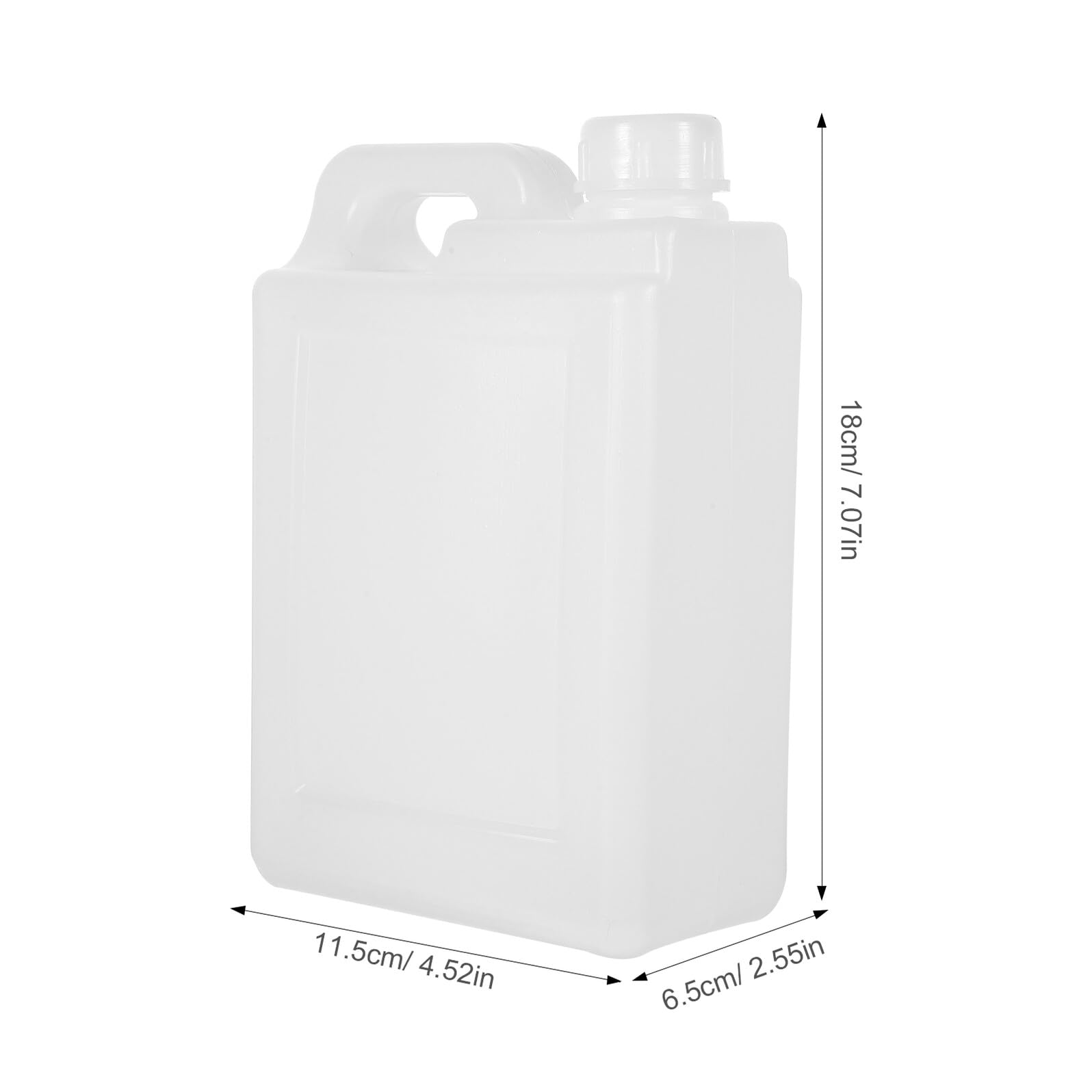 Flache Flasche aus Kunststoff 1l Weiß Praktische und Auslaufsichere Camping Wasserkanister mit Deckel Leere Flaschen für Öl und Flüssigkeiten