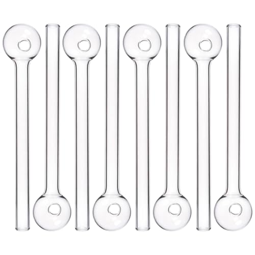 8 Pcs Glass Pipe Suitable for DIY Craft Preparation Beverage Making and Enhancing Party Atmosphere