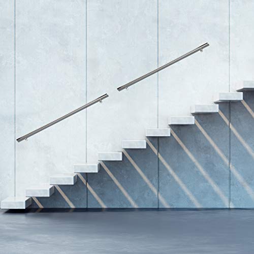 Rambarde escalier extérieure et intérieure de 200 cm avec fixation murale