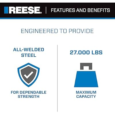 Reese 30937 M5TM Fifth Wheel Hitch Leg Kit, GM, 27K Capacity