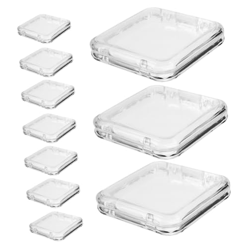 Caja Transparente para Uñas 10 Piezas Organizador Pequeño Cuadrado