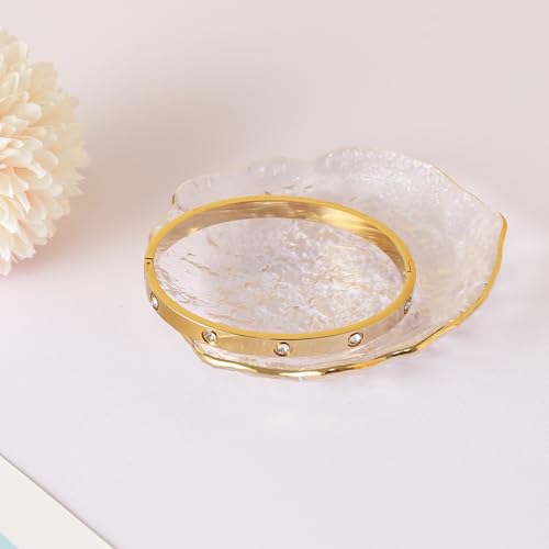 YOUNGGRACE 18K Gold Plated Bracelets for Women Stackable Set – 3 Pcs Gold Jewelry Set with Cuff & Bangle, Adjustable Nail Bracelet Women, Dainty Gold Bangles for Layering, Trendy Gift for Mom, Wife4