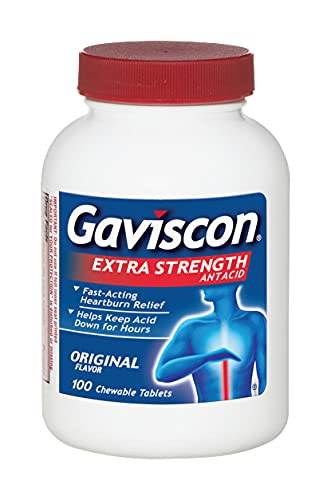 Gaviscon Antacid Extra Strength Chewable Tb Original 100 Ct #TOP4