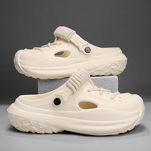 Outdoor indoor men's straps, thick soled sandals, slippers, perforated shoes, with a sense of poop, garden shoes2