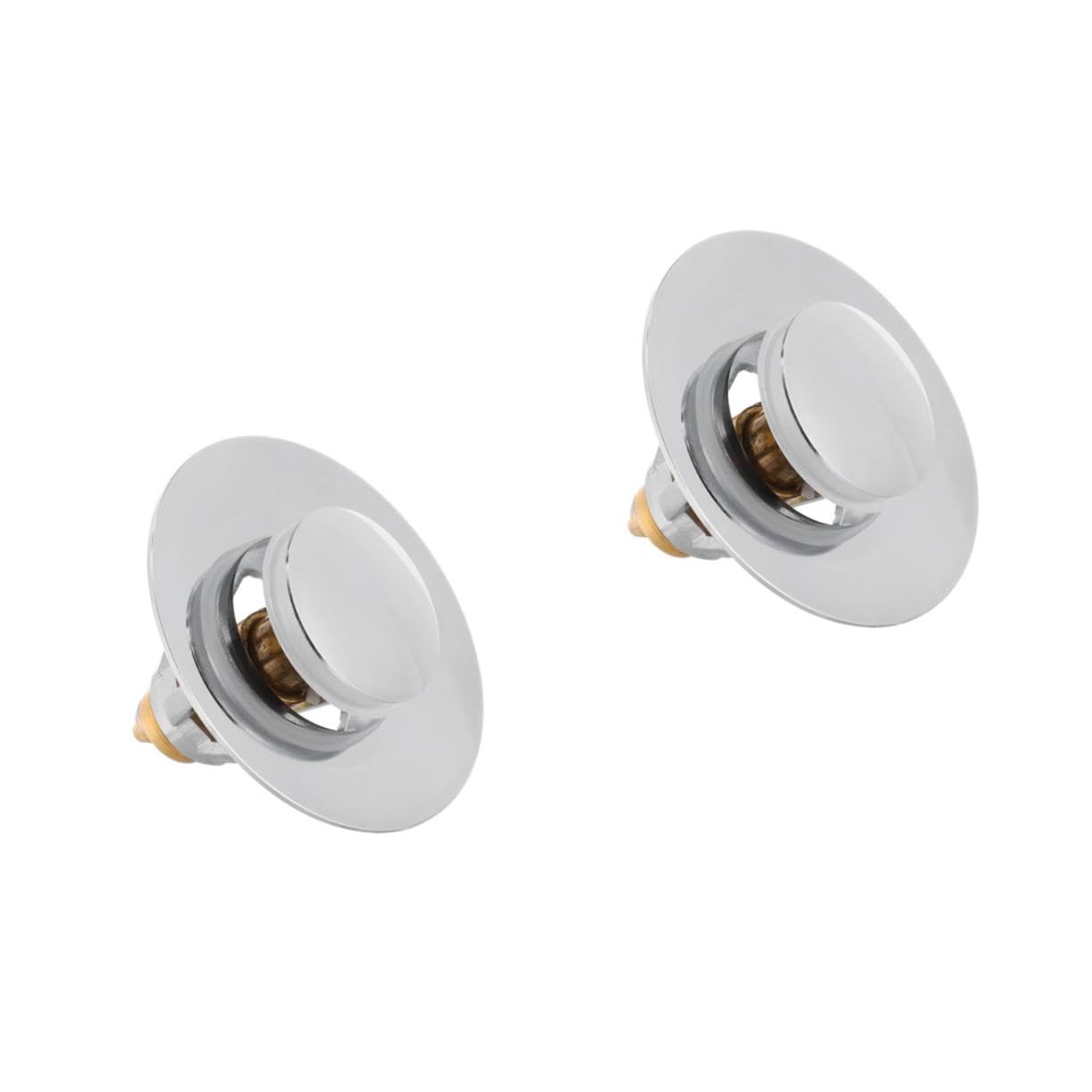 SHINEOFI 2 Piezas Tapón de Drenaje Rebote Práctico para Lavabo y Fregadero Tapón de Desagüe Presión Instalación y Duradera Moderno para Baños y Cocinas