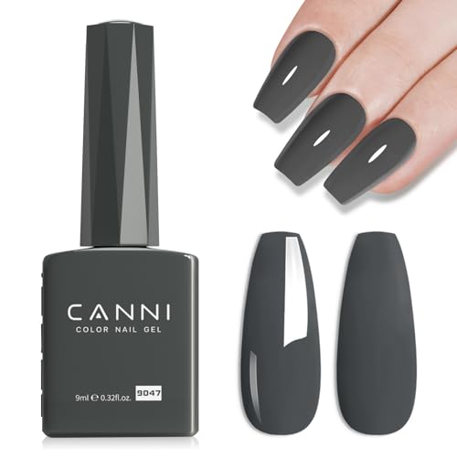 Image of CANNI 9ml Gray Gel Nail Polish High Gloss UV LED Soak Off Gel
