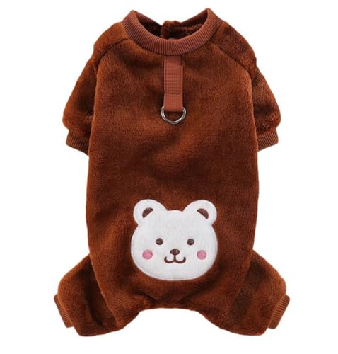 ICOUCHI ふわふわ 犬のパジャマ ロンパース つなぎ 秋冬適用 ペット服 大型犬 中型犬 小型犬 四つの足 洋服 ドッグウェア パーカー dカン付き 裏起毛 かわいい 部屋着 寝間着 ルームウェア 抜け毛対策 防寒 暖かい 保温 お出掛け用 散? (