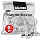 GAUDER Magnethaken | Starke Magnete mit Haken | Magnetische Haken aus Neodym (6 Stück)