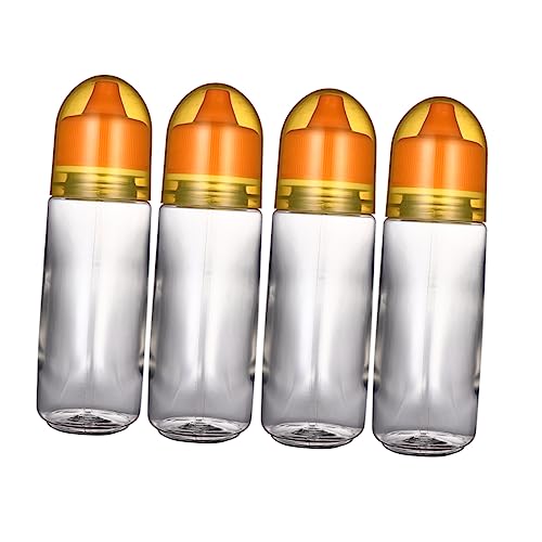 HOLIDYOYO 4pcs Honey Bottle Clear Honey Jar Ketchut Bottles Honey Sub Bottle Honey Dispenser Oil Dispenser Bottle Empty Honey Jars Sauce Containers Salad Dressing Bottle Jam Bottle re-usable