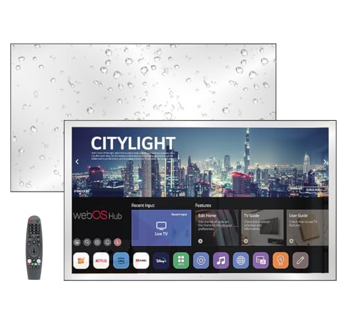 Image of 55 inch 4K UHD Smart Mirror TV for Bathroom - IP65 Waterproof, Built-in Alexa Voice Control, ATSC Tuner, webOS System, Wi-Fi & Bluetooth - Model HYM55A (2026)