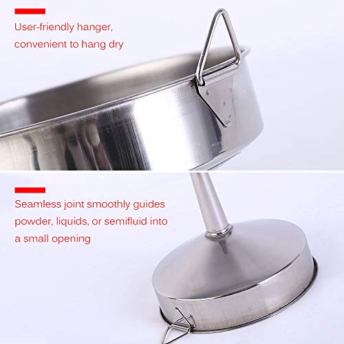Funil de aço inoxidável para ferramentas de cozinha Funil de frasco para canalização de grãos de óle