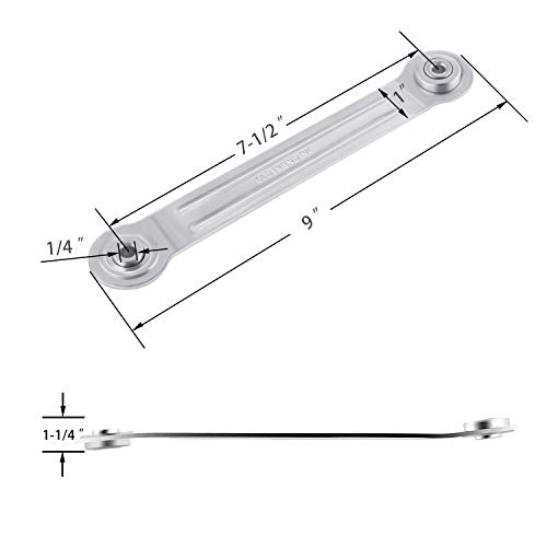 L Continue 4 Pack Glider Bracket Hardware, Hardware Center Distance 7-1/2" and Bolt Hole Diameter 1/4". - Thumbnail 2