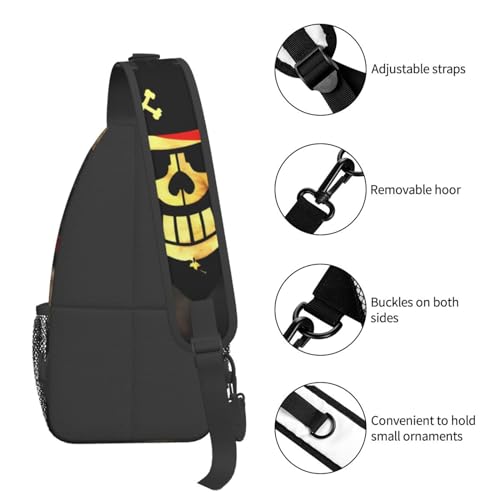 Morrales de un solo tirante con diseño bandera pirata miniatura 5