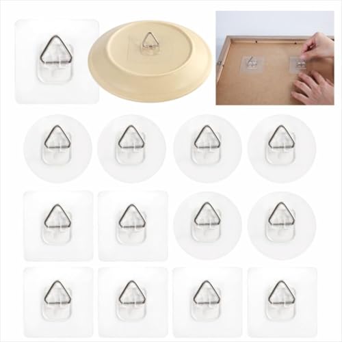 Adhesive Picture Hangers, Invisible Wall Hangers for Plates Frames Decor