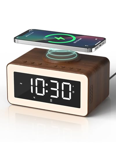 Digital Alarm Clocks for Bedrooms, Bluetooth Speaker, Alarm Clock...
