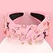 Gmmidea Music Knotted Headbands for Women Singer Fans Music Concert Hair Accessories Guitar Red Lip Cowgirl Rhinestone Jeweled Headband Fashion Party Decorative Hairband Gifts