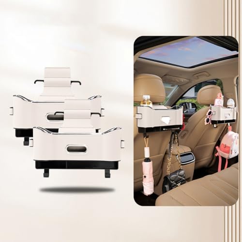【Organizer for lo schienale del sedile dell'auto】: organizer multifunzionale con design portatile a scomparti fornisce un facile accesso a elementi essenziali come fazzoletti, chiavi e telefono. Migliora l'organizzazione della tua auto. Elimina il disordine dai viaggi.