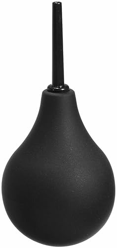 Honeypleasures Ducha anal, 7.4 fl oz para duchas rectales, limpieza de colon con enema de bulbo (negro)