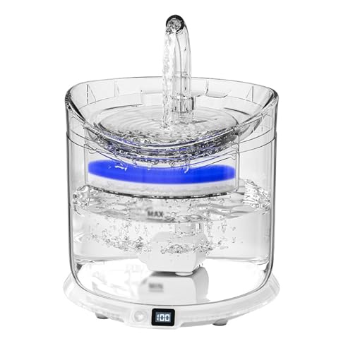 Fuente de agua para gatos con batería 2L