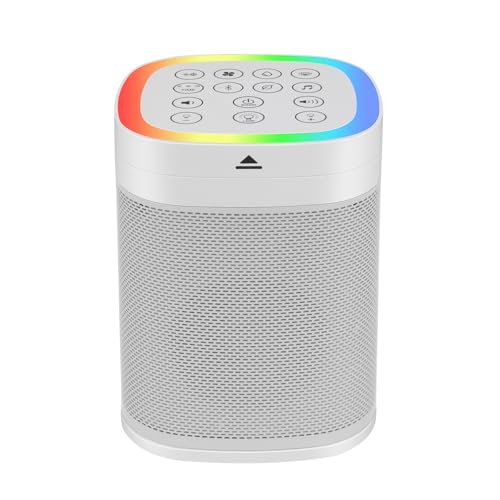 BIGMONAT White Noise Maschine, 70 sons relaxantes naturais, altifalante Bluetooth 3 em 1, luz USB RGB tipo C, tempo de reprodução de 30 horas, casa/festa/exterior/bebé/adulto altifalante sem fios