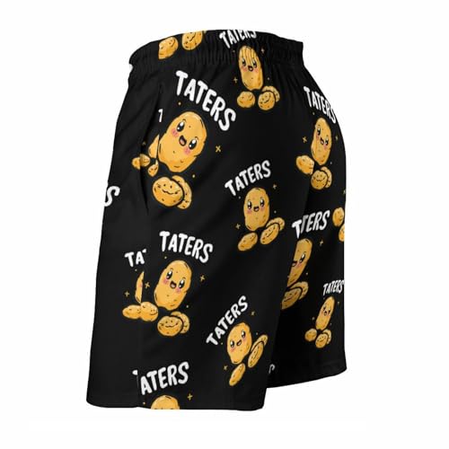 Taters Cute Potato Mens Swim Trunks Beach Shorts Quick Dry Bathing Suits and Mesh Lining4