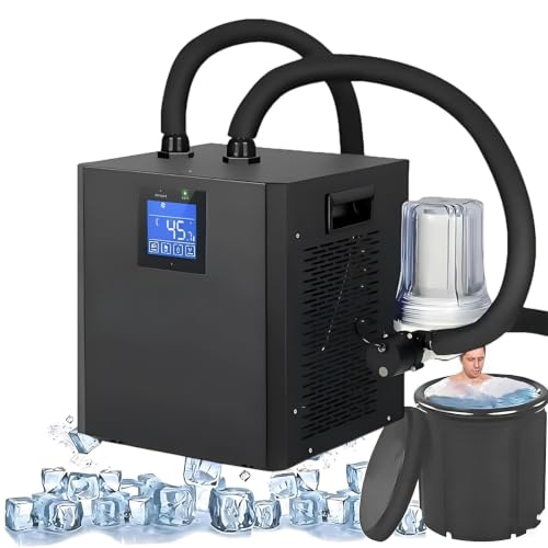 MIAOXIAOLONG Enfriador De Inmersión En Frío para Bañeras,Enfriador De Baño De Hielo con Filtro Y Dos Bombas De Agua, Mangueras Aisladas Que Mejoran El Rendimiento De Enfriamiento