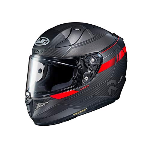 Casco de moto HJC RPHA 11 CARBON NAKRI MC1SF, Negro/Rojo, XL