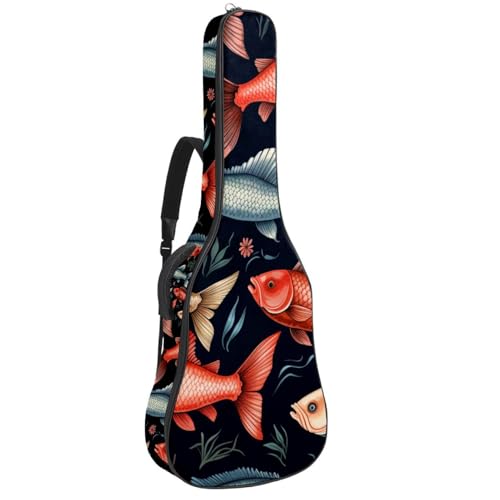 Étui guitare acoustique 109 cm en tissu oxford imperméable motif B