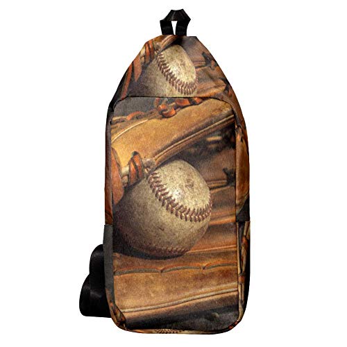 EZIOLY - Guantes de béisbol con pelota de deporte desgastada  bandolera para hombre  mujer