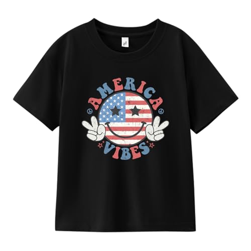 Image of Boys Constitution Day 250 Anniversary USA Shirt Independence Shirt 3-8T | for Kids Boys Girls Toddlers 3T-8T, 4th of July Dinos Flag Patriotic Tee, Independence Day