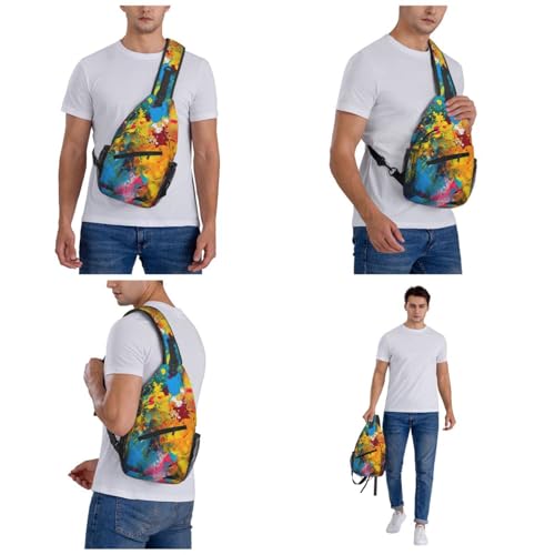 Bolso cruzado unisex color negro para viaje y senderismo miniatura 6