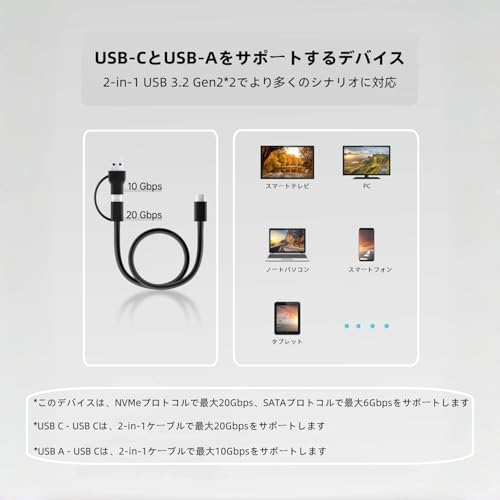 ESWN DNXB M.2 NVMe SATA SSD クローナー ドック の商品画像 5