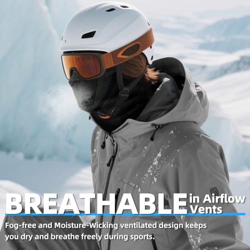 Image of Winter Neck Gaiter Warmer Scarf Cold Weather Windproof Face Mask for Man & Women - Ski Mask for Outdoor Sports