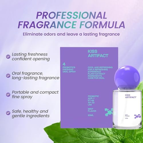 Probiotic Oral Spray,Probiotisches Mundspray für Lang Anhaltende Frische,Alkoholfreies Mundspray für die Mundpflege,Atemfrisch-Sprays,Praktische Atemsprays in Reisegröße,für Männer und Frauen (2) – Bild 4