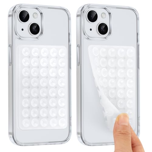 Knrlqim 2 Pièces Ventouse Telephone Portable en Silicone Double Face Support, Mains Libres Suction...