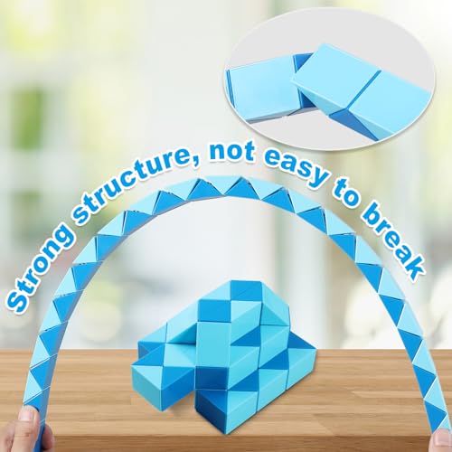 ECHOCUBE 48 Parts Snake Speed Cube Party Bag Fillers for Kids Twist Puzzle Toys Party Favours - Image 2