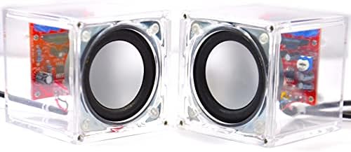 Gikfun Mini Advanced Electronic Transparent Speaker Box DIY Kit Sound Amplifier Music Audio 3Wx2 for Arduino Xmas Kids Gift DIY EK1918C