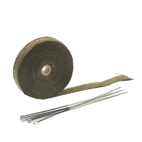 Bande thermique échappement titanium 2.5cm x 15m pour collecteur de moto