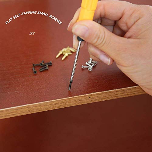 Image of newlng 1200pcs Small Screws 2& 2.5 * 6 /8 /10mm Phillips Flat Head Cross Self Tapping Tiny Screw Cabinet Electronic Accessories Screw Multifunctional DIY Micro Woodworking Screws Set Bronze
