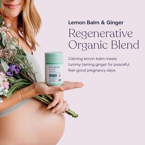 Image of True Grace Prenatal Multivitamin Refill Pouch - 120 Vegan Tablets - Supports a Healthy Mom & Baby with Methylfolate & Choline for Fetal Brain Development - Gluten Free, Soy Free - 60 Servings