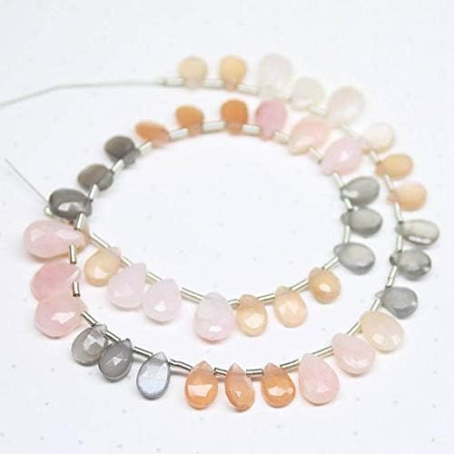 1 Strand Opal pear Drop Faceted 8'' Long Strand Gemstone Beads, Jewelry Supplies for Jewelry Making, Bulk Beads, for Meditation Jewellery Gemstone Size 5mm to 7mm