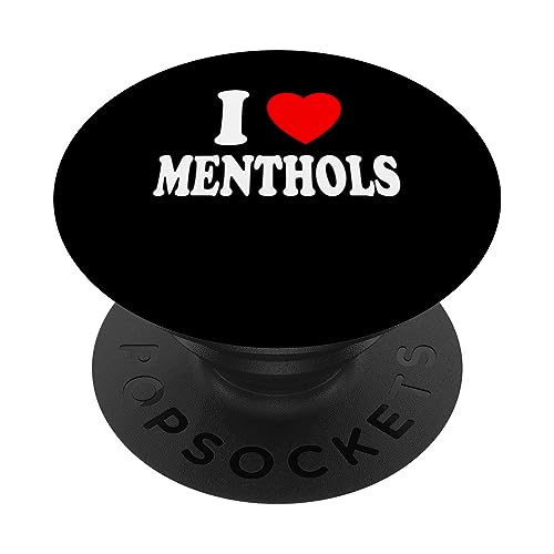 I Heart (Love) Menthols Smoking Cigarettes Nicotine Soothing PopSockets Standard PopGrip