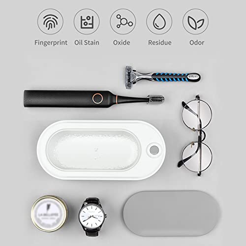 yeacher Limpador de joias ultrassônico Ferramenta de limpeza portátil Limpador de vibração de alta f