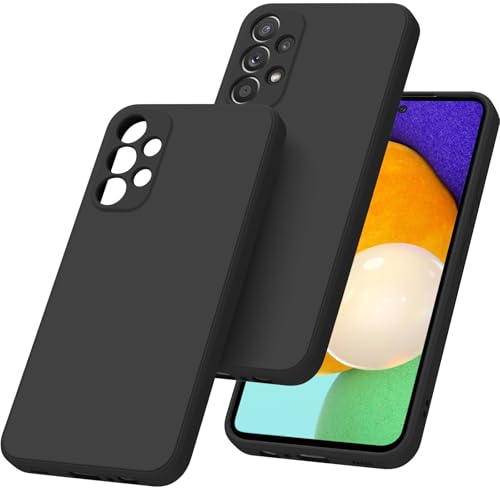 YLK Cover per Samsung Galaxy A52S 5G / A52 4G / A52 5G con Protezione della Fotocamera, Ultra Sottile Custodia in Silicone Morbida Protettiva Case (Nero)